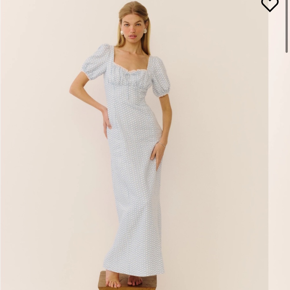 NWT Reformation Cherise linen midi dress